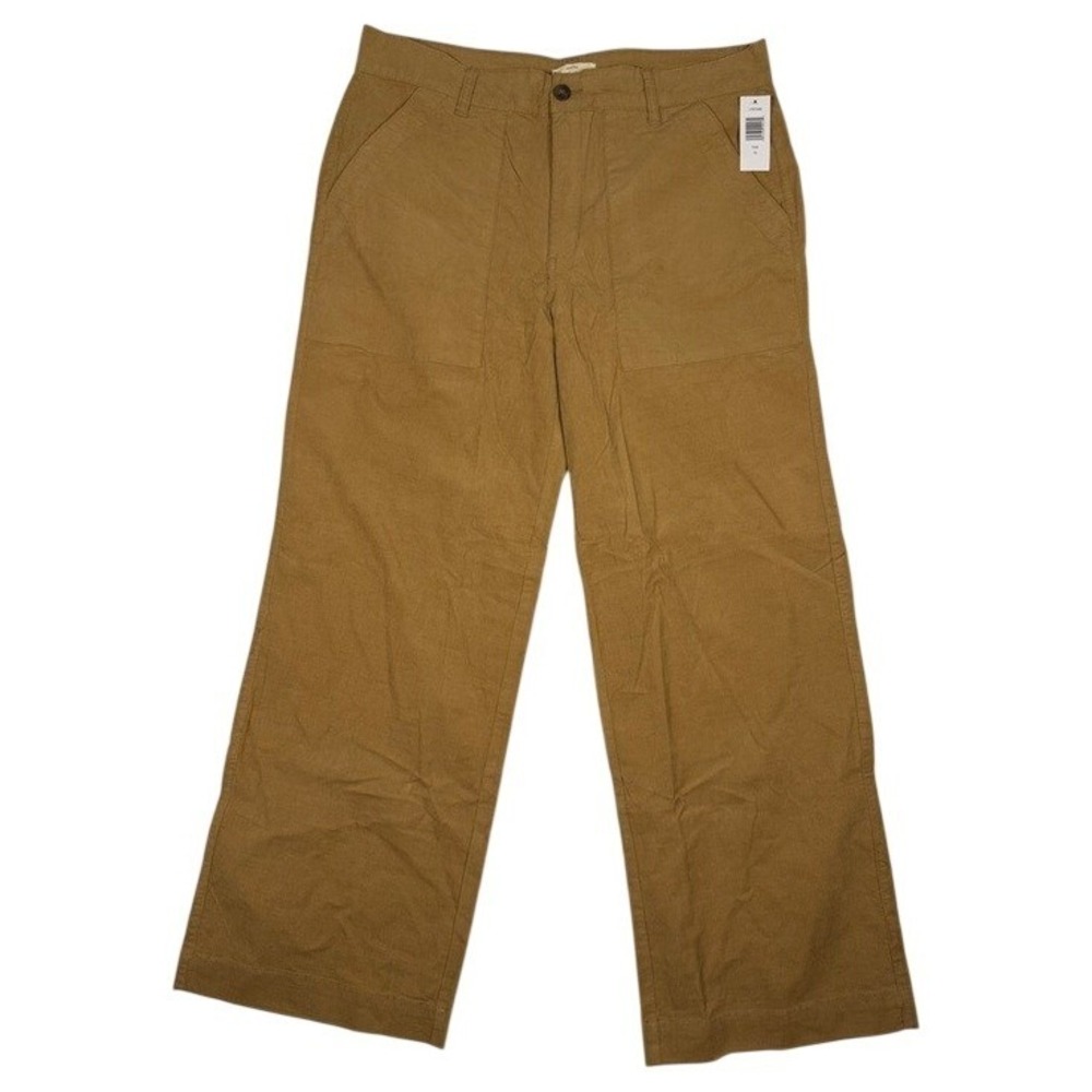 Weatherproof‎ Vintage Womens Wide Leg Corduroy Pants Tan Size 10 Patch Pocket